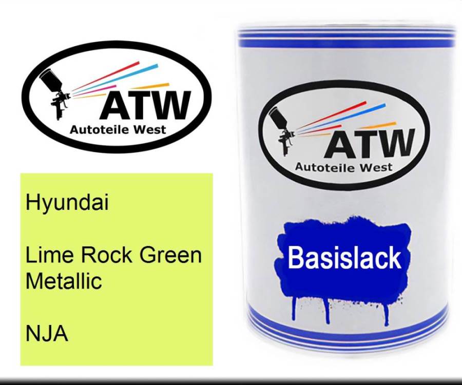 Hyundai, Lime Rock Green Metallic, NJA: 500ml Lackdose, von ATW Autoteile West.